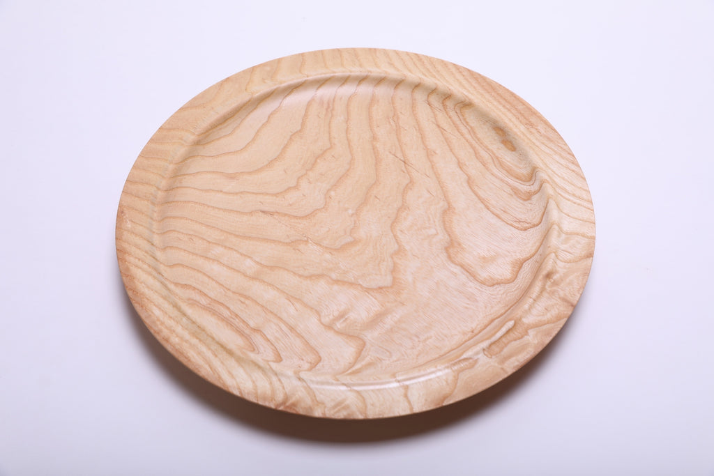 #2113 Ash Wooden Platter  12 3/4" x 1 1/4"