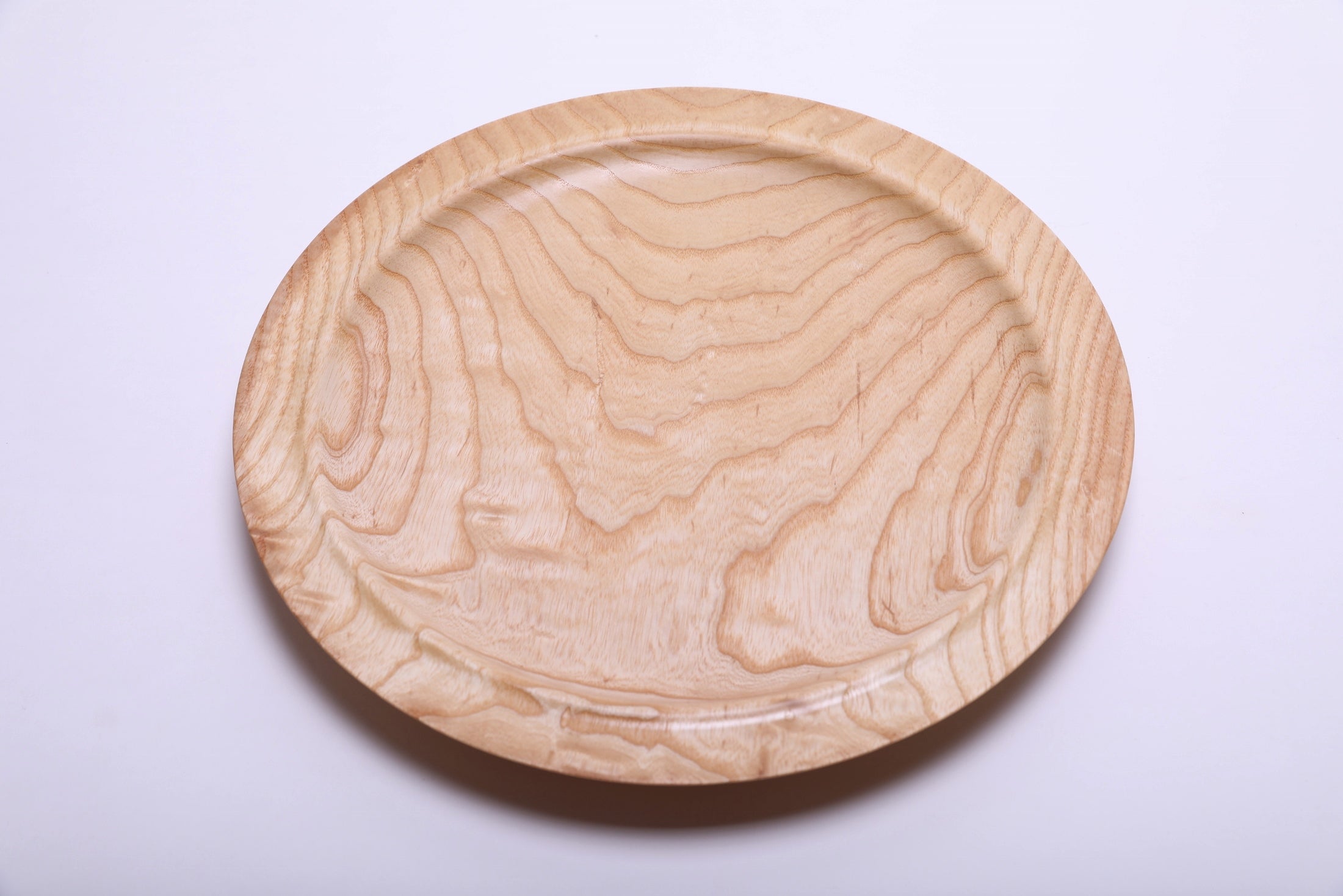 #2113 Ash Wooden Platter  12 3/4" x 1 1/4"