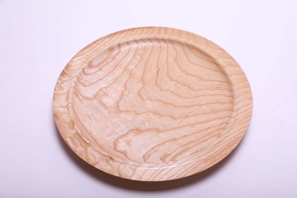 #2113 Ash Wooden Platter  12 3/4" x 1 1/4"
