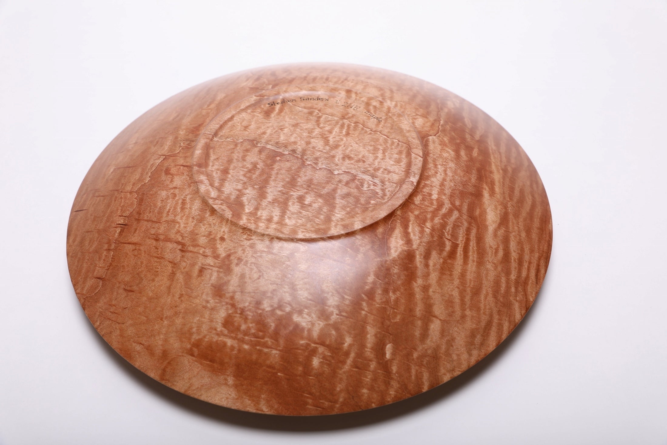 #2115 Quilted Maple Wooden Platter  13 1/4" x 1 3/4"