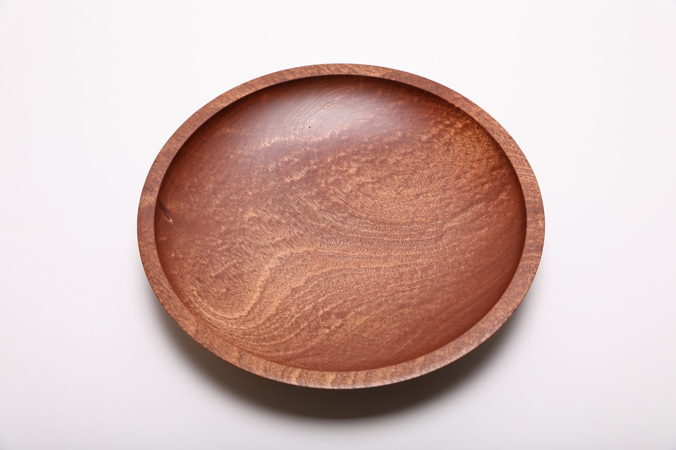 #2117 Pommele Sapele Wooden Bowl  11 3/8" x 1 7/8"