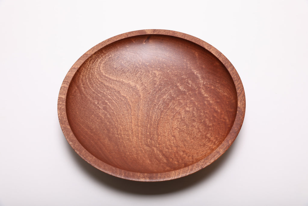 #2117 Pommele Sapele Wooden Bowl  11 3/8" x 1 7/8"
