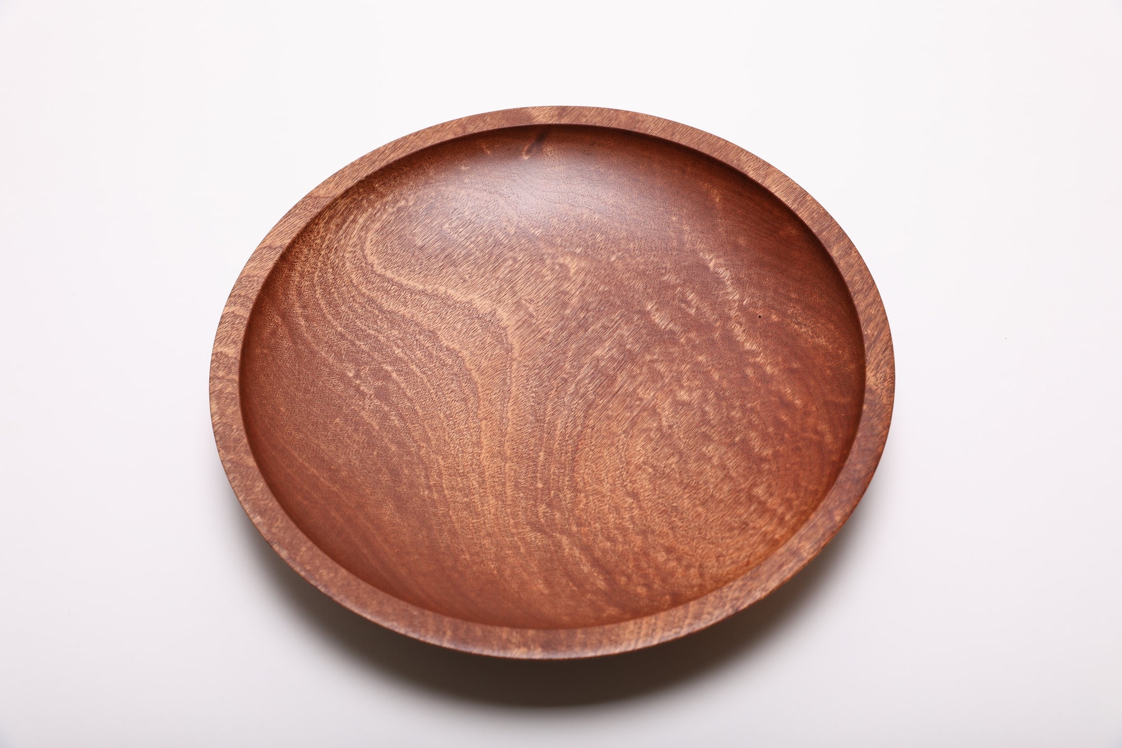 #2117 Pommele Sapele Wooden Bowl  11 3/8" x 1 7/8"
