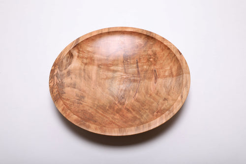 #2155 Quilted Ambrosia Maple Wooden Platter  12" x 2"