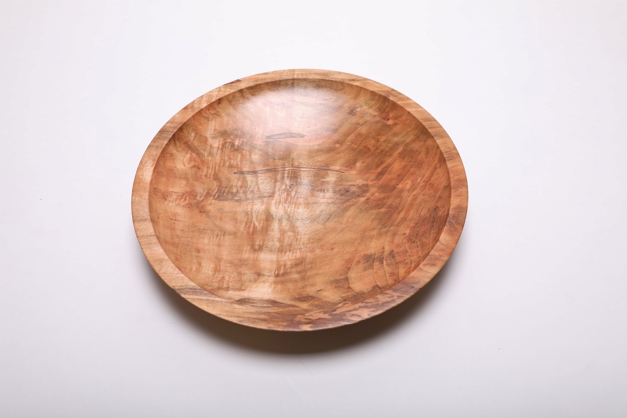#2155 Quilted Ambrosia Maple Wooden Platter  12" x 2"