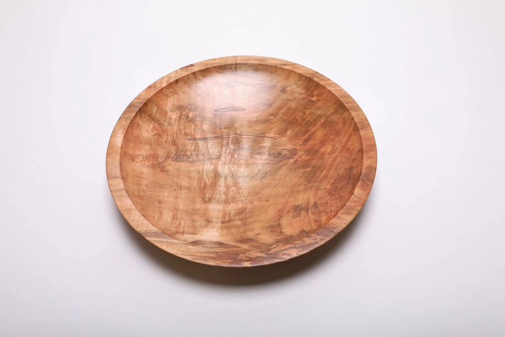 #2155 Quilted Ambrosia Maple Wooden Platter  12" x 2"
