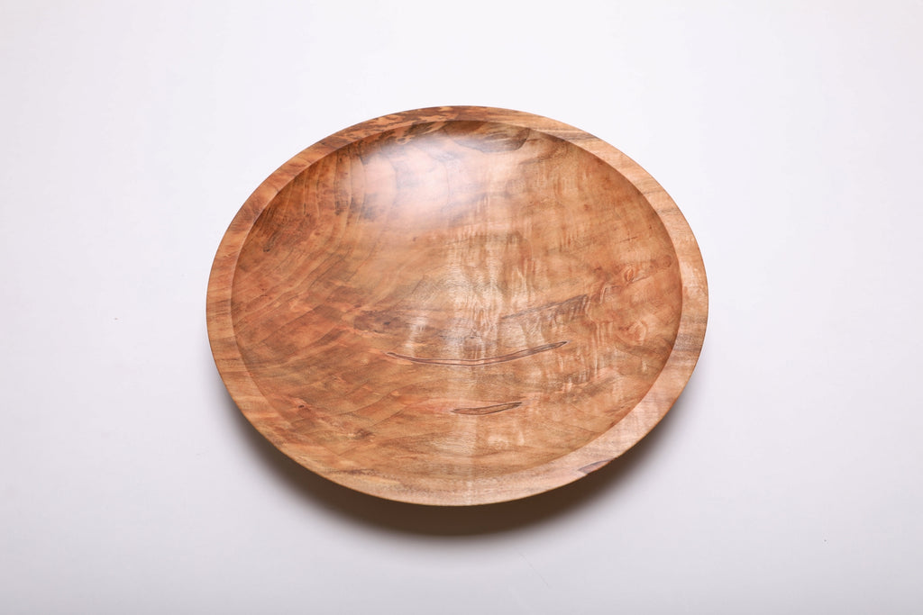 #2155 Quilted Ambrosia Maple Wooden Platter  12" x 2"