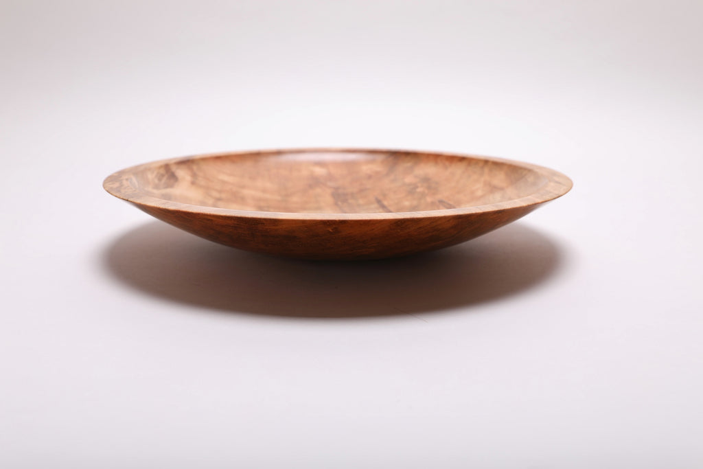 #2155 Quilted Ambrosia Maple Wooden Platter  12" x 2"