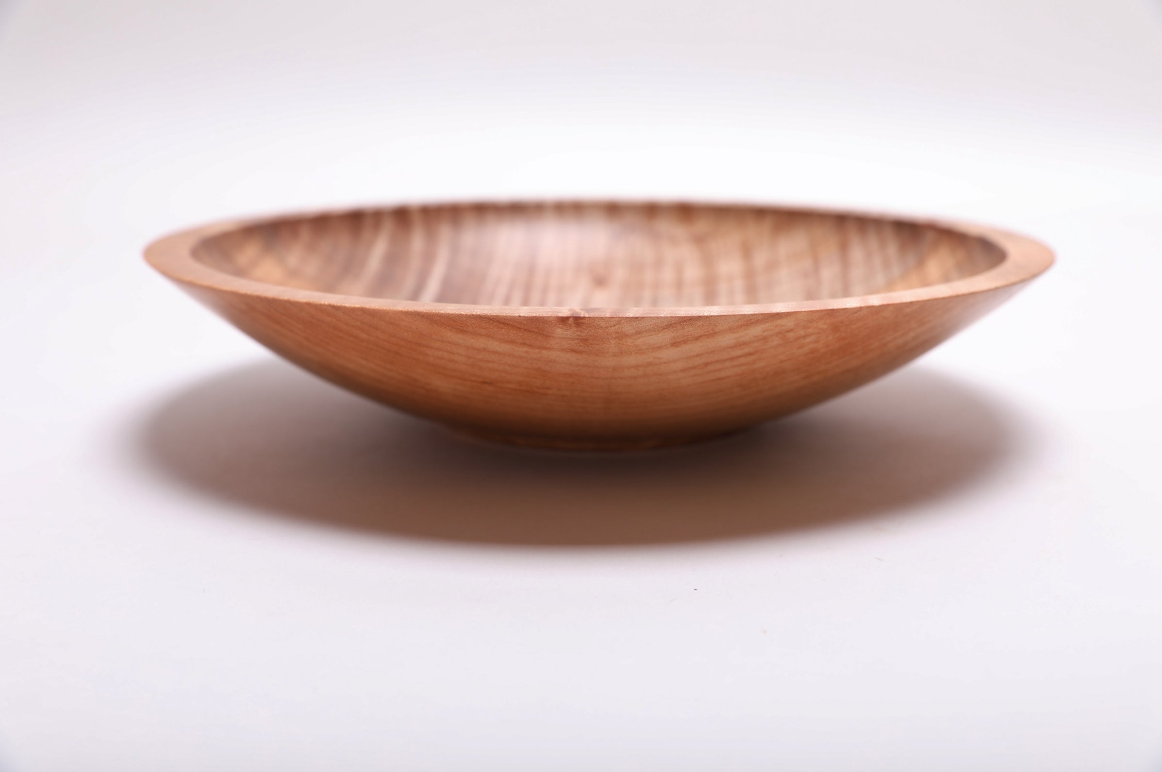 #2177 Fiddleback Big Leaf Maple Wooden Bowl  10 3/8" x 2"