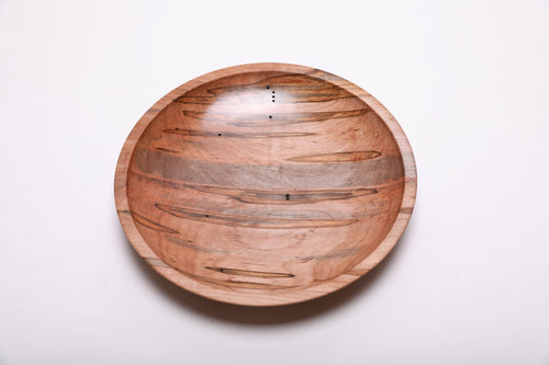 #2184 Ambrosia Maple Shallow Wooden Bowl  (8 5/8” x 1 3/8”)