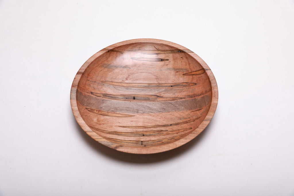 #2184 Ambrosia Maple Shallow Wooden Bowl  (8 5/8” x 1 3/8”)