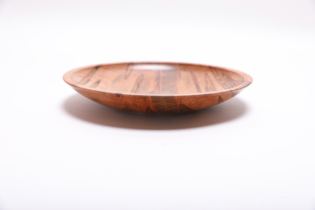#2184 Ambrosia Maple Shallow Wooden Bowl  (8 5/8” x 1 3/8”)