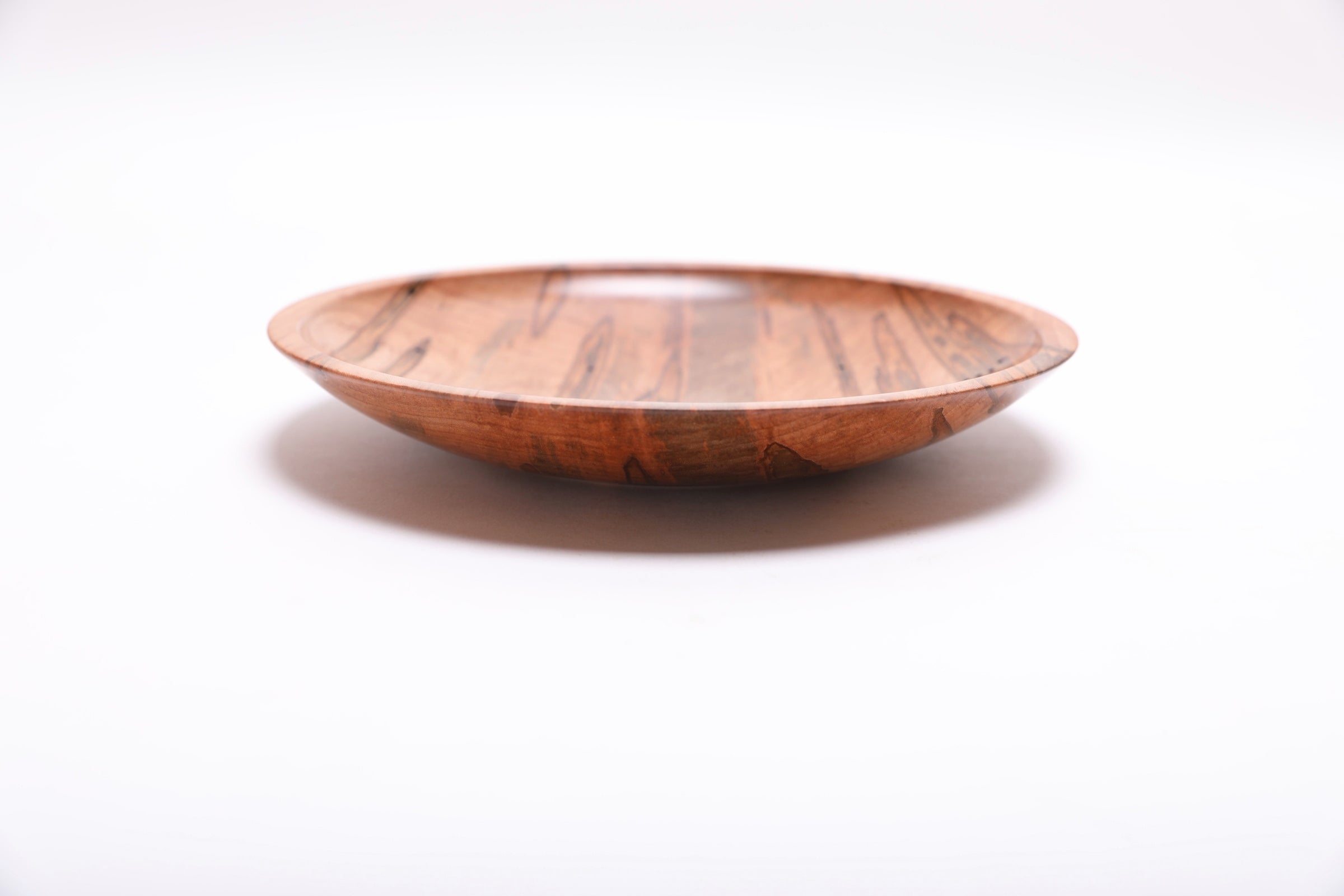 #2184 Ambrosia Maple Shallow Wooden Bowl  (8 5/8” x 1 3/8”)
