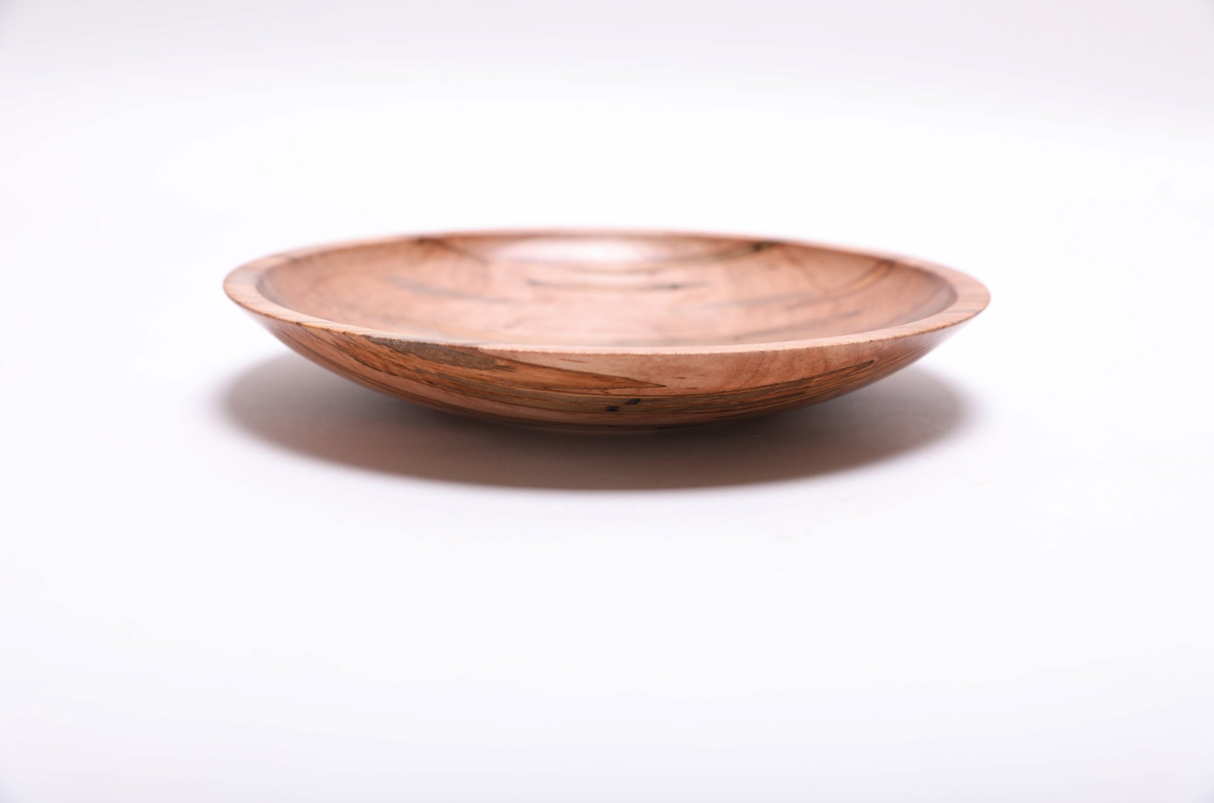 #2184 Ambrosia Maple Shallow Wooden Bowl  (8 5/8” x 1 3/8”)
