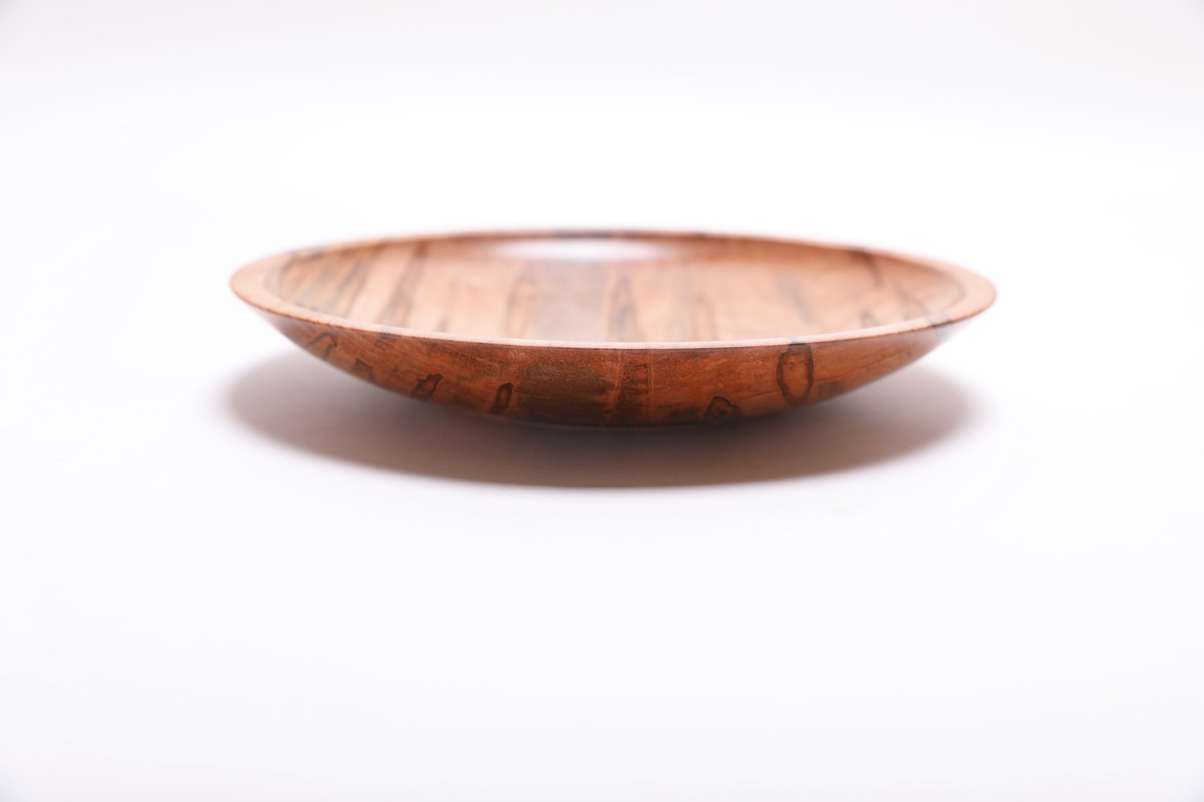 #2184 Ambrosia Maple Shallow Wooden Bowl  (8 5/8” x 1 3/8”)