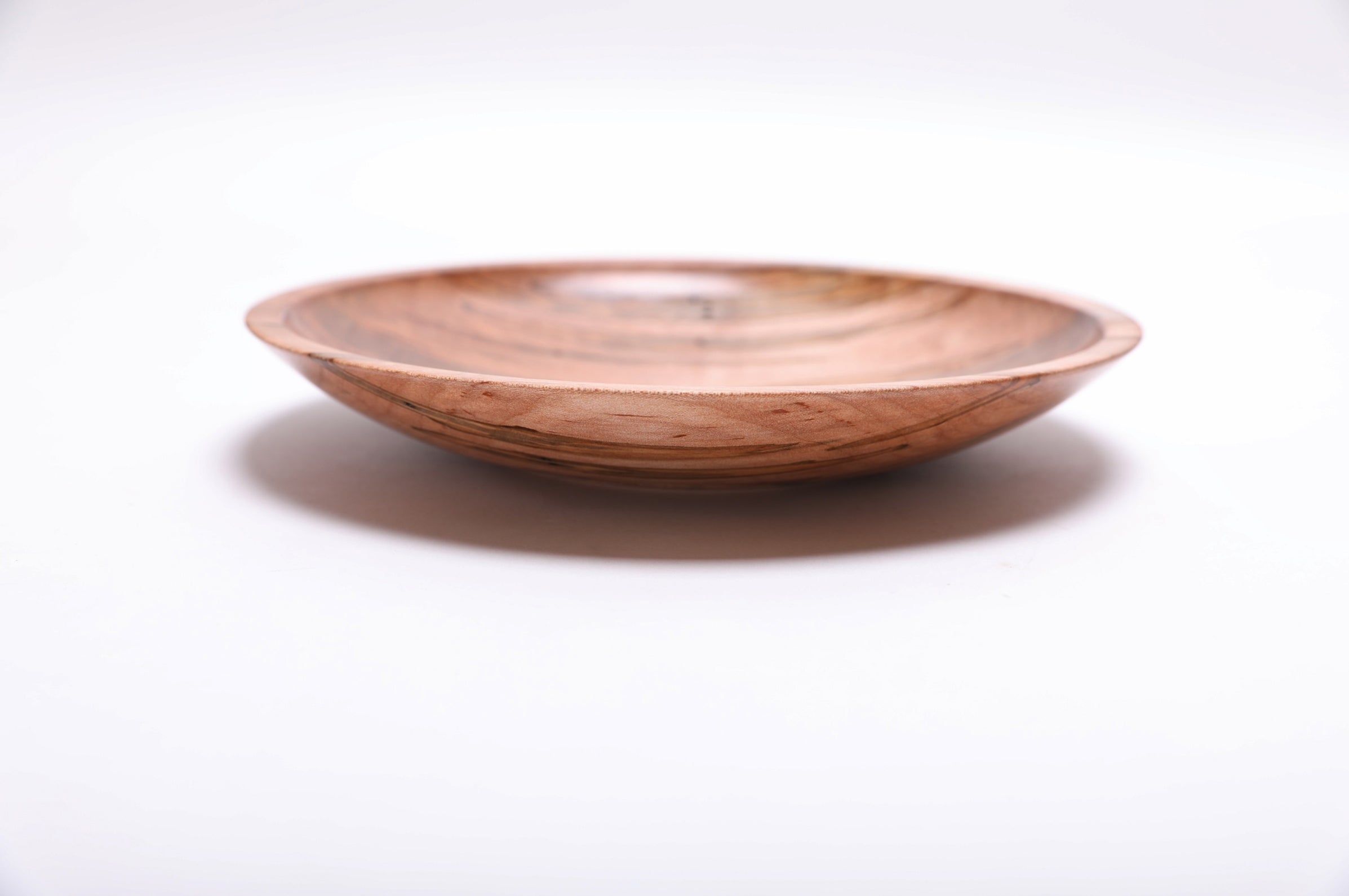 #2184 Ambrosia Maple Shallow Wooden Bowl  (8 5/8” x 1 3/8”)