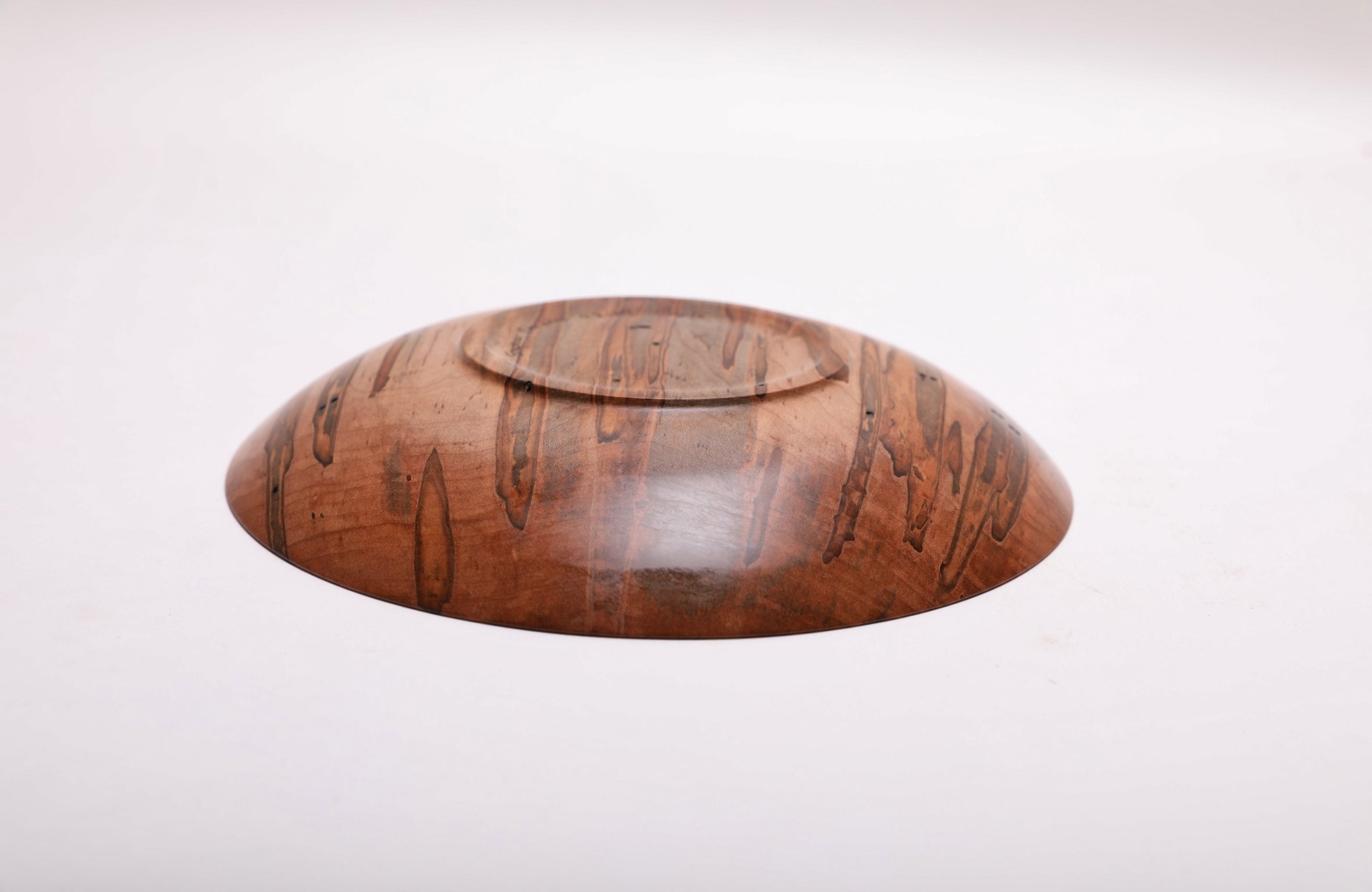 #2184 Ambrosia Maple Shallow Wooden Bowl  (8 5/8” x 1 3/8”)