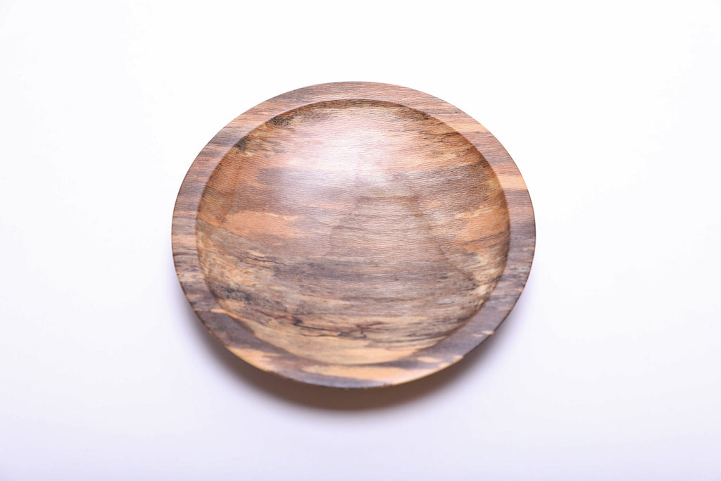#2206 Small Spalted Sweet Gum Wooden Jewelry Dish  4 3/4" x 7/8"  Wooden Ring Dish