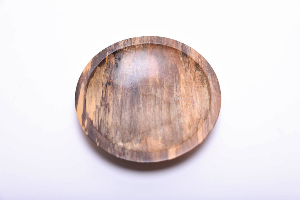 #2206 Small Spalted Sweet Gum Wooden Jewelry Dish  4 3/4" x 7/8"  Wooden Ring Dish
