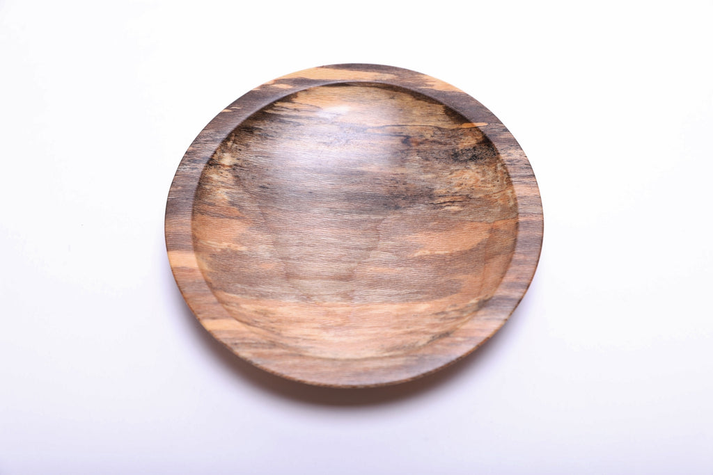 #2206 Small Spalted Sweet Gum Wooden Jewelry Dish  4 3/4" x 7/8"  Wooden Ring Dish