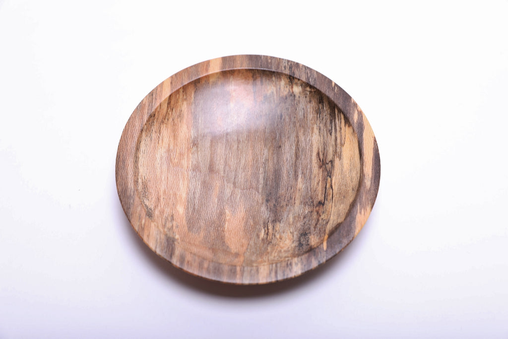 #2206 Small Spalted Sweet Gum Wooden Jewelry Dish  4 3/4" x 7/8"  Wooden Ring Dish