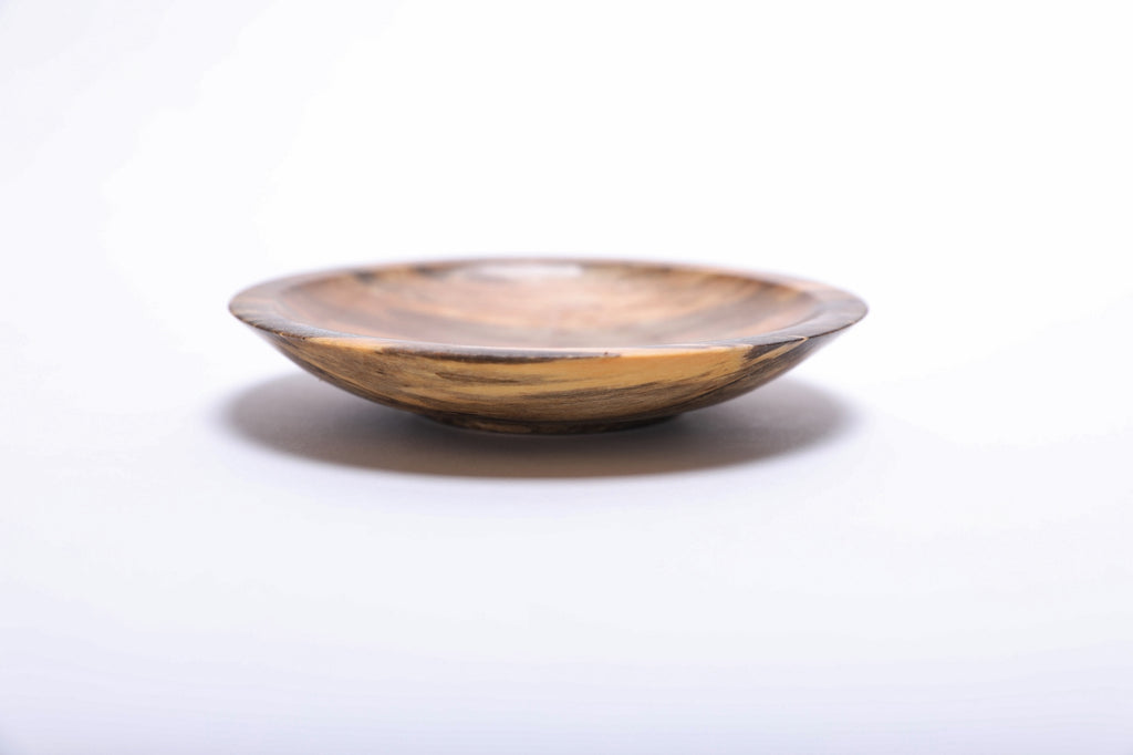 #2206 Small Spalted Sweet Gum Wooden Jewelry Dish  4 3/4" x 7/8"  Wooden Ring Dish