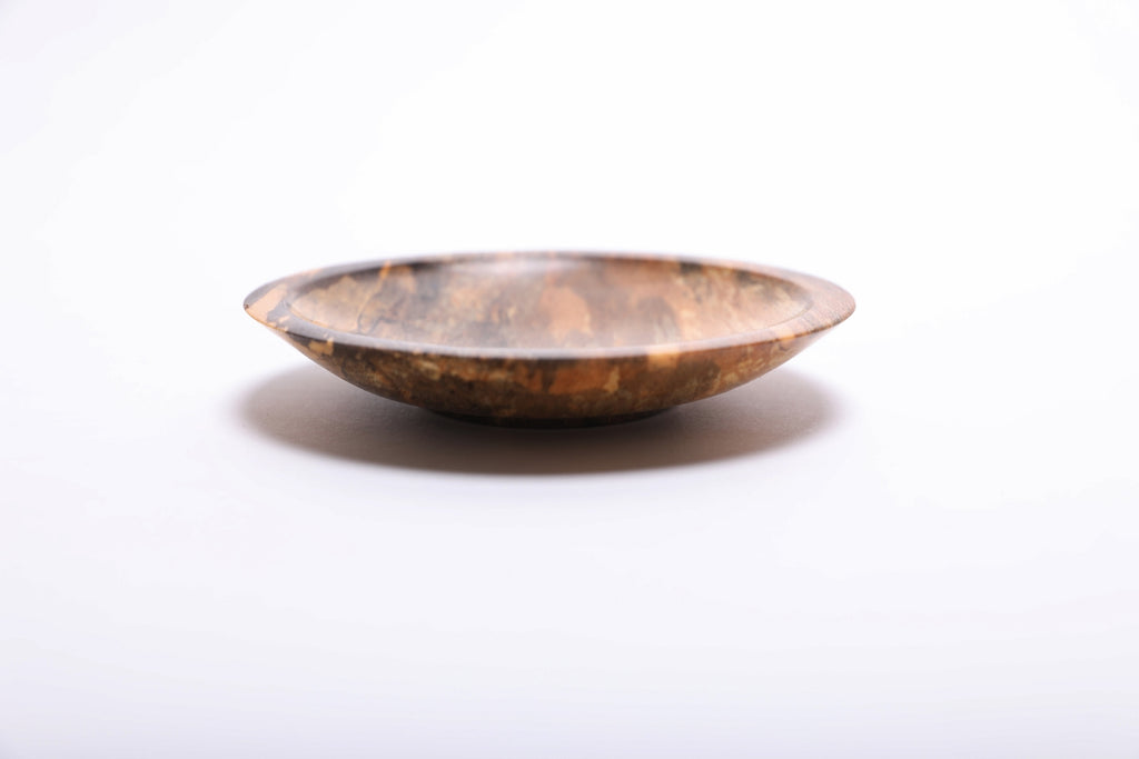 #2206 Small Spalted Sweet Gum Wooden Jewelry Dish  4 3/4" x 7/8"  Wooden Ring Dish
