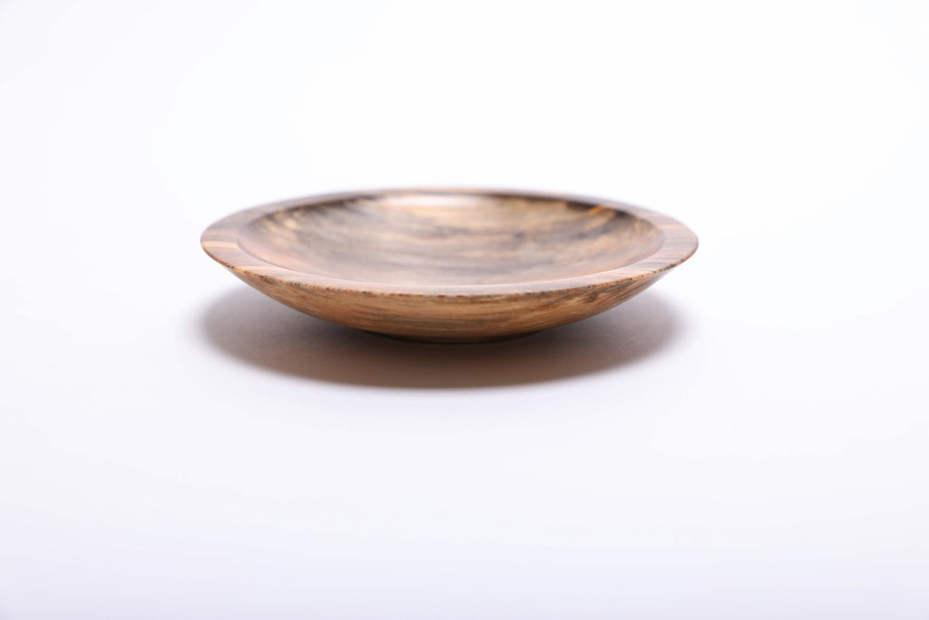 #2206 Small Spalted Sweet Gum Wooden Jewelry Dish  4 3/4" x 7/8"  Wooden Ring Dish