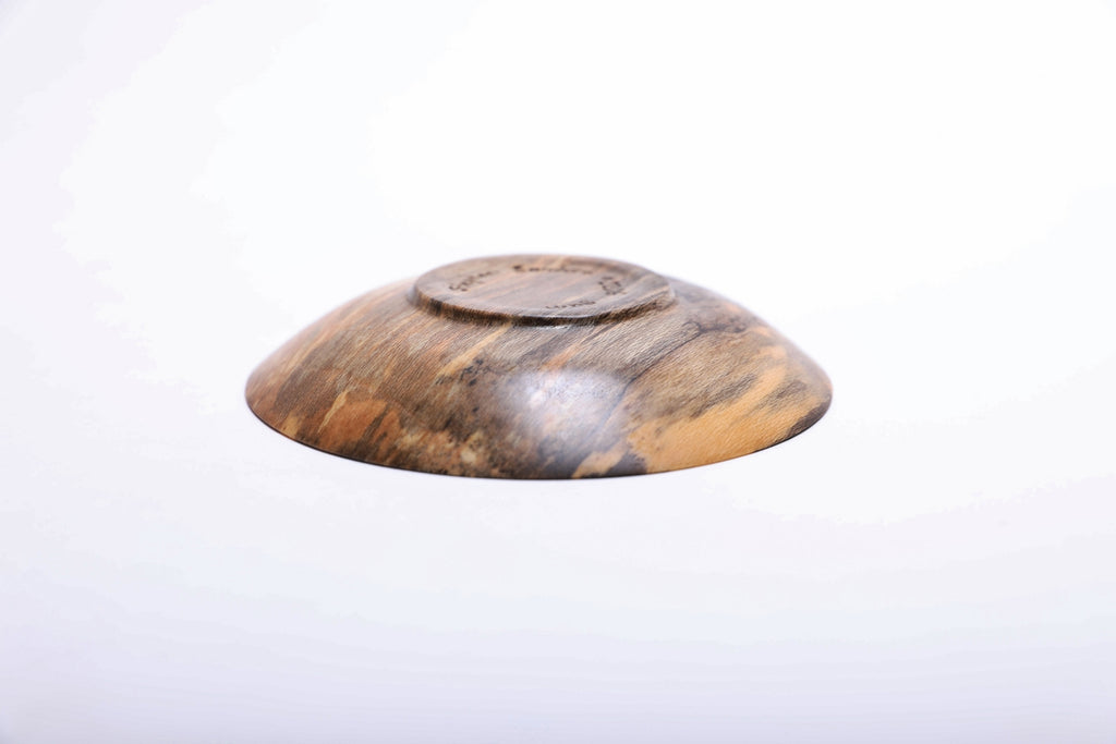 #2206 Small Spalted Sweet Gum Wooden Jewelry Dish  4 3/4" x 7/8"  Wooden Ring Dish