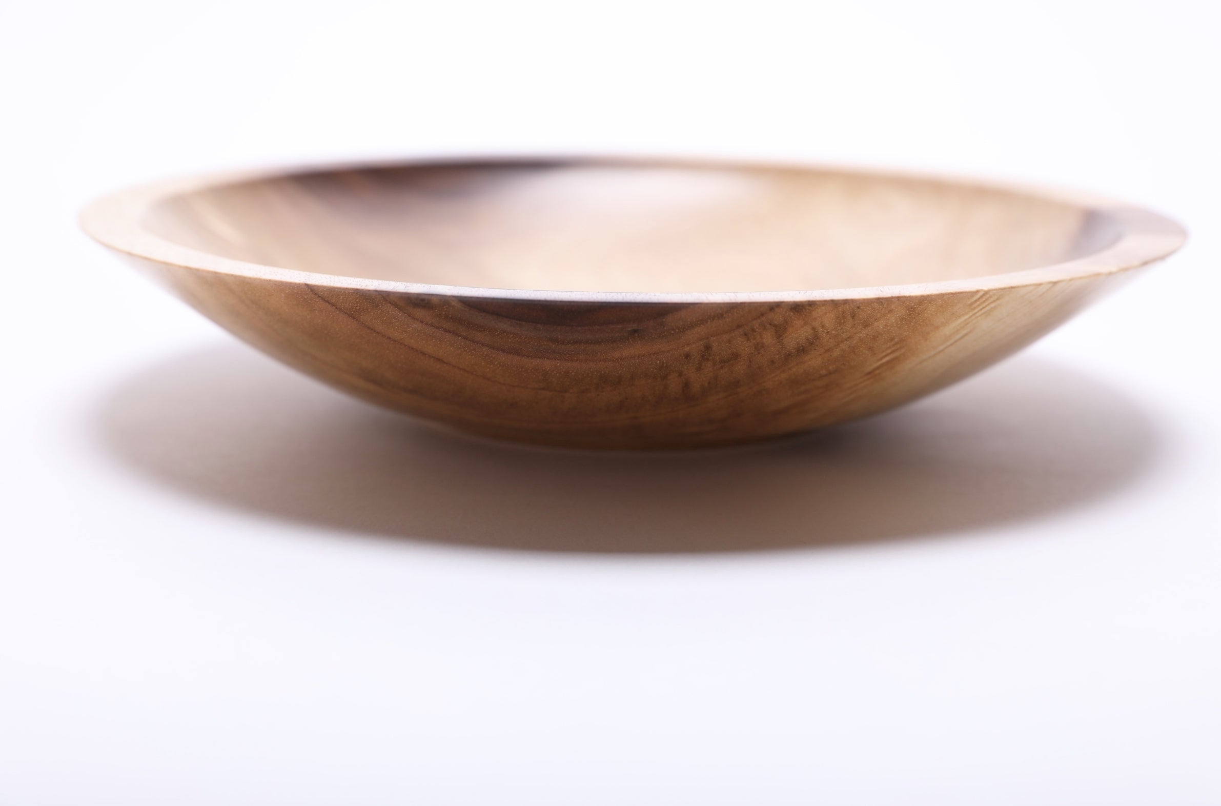 #2215 Wild Black Walnut Crotch Burl Wooden Bowl  (9 1/2" x 1 3/4")