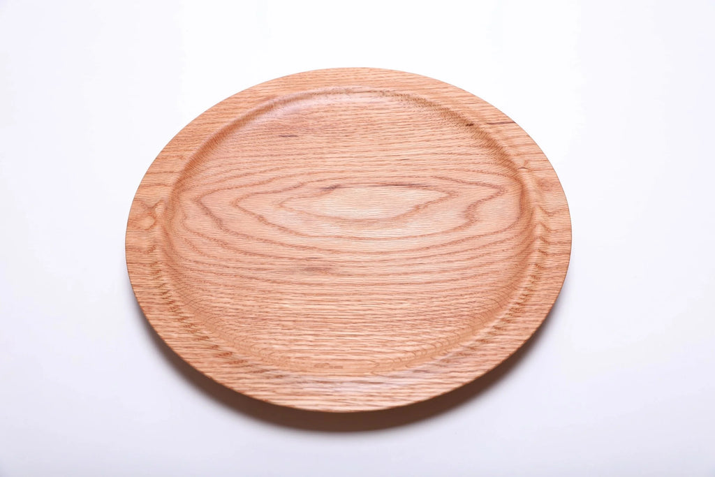 #2230 Red Oak Wooden Platter  14 1/4" x 1 1/4"