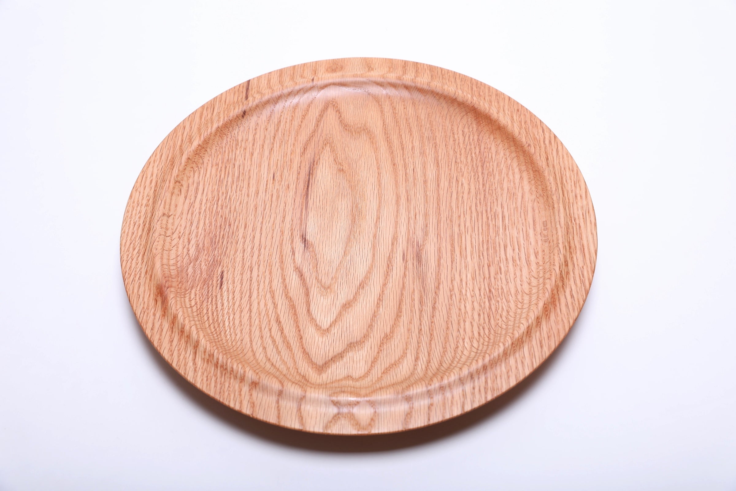 #2230 Red Oak Wooden Platter  14 1/4" x 1 1/4"
