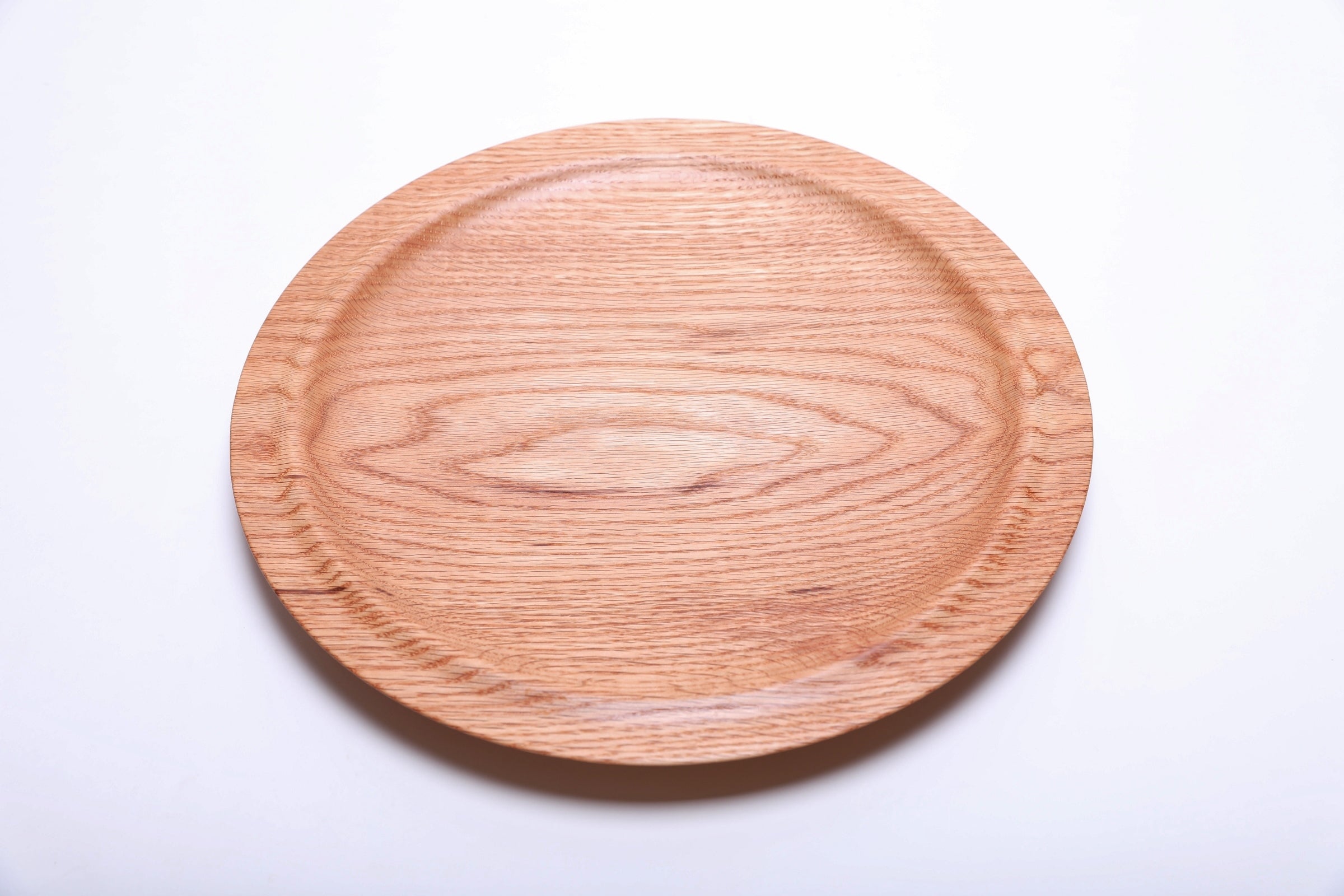 #2230 Red Oak Wooden Platter  14 1/4" x 1 1/4"