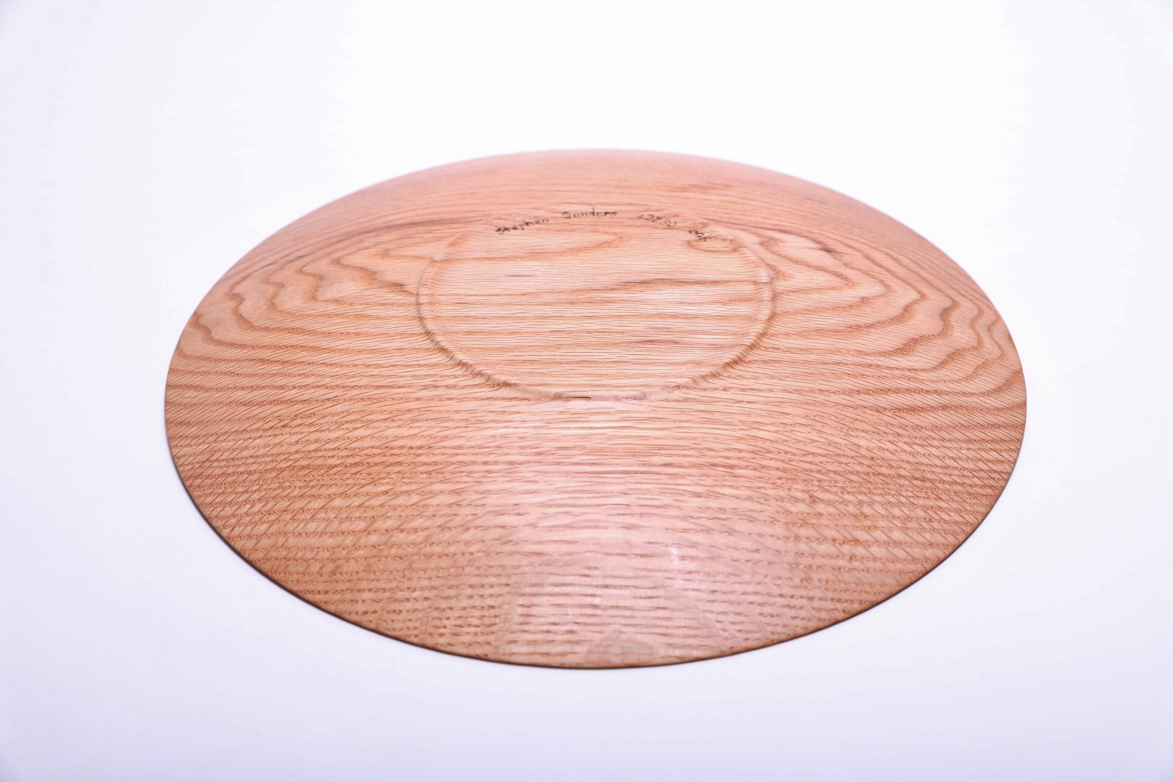 #2230 Red Oak Wooden Platter  14 1/4" x 1 1/4"