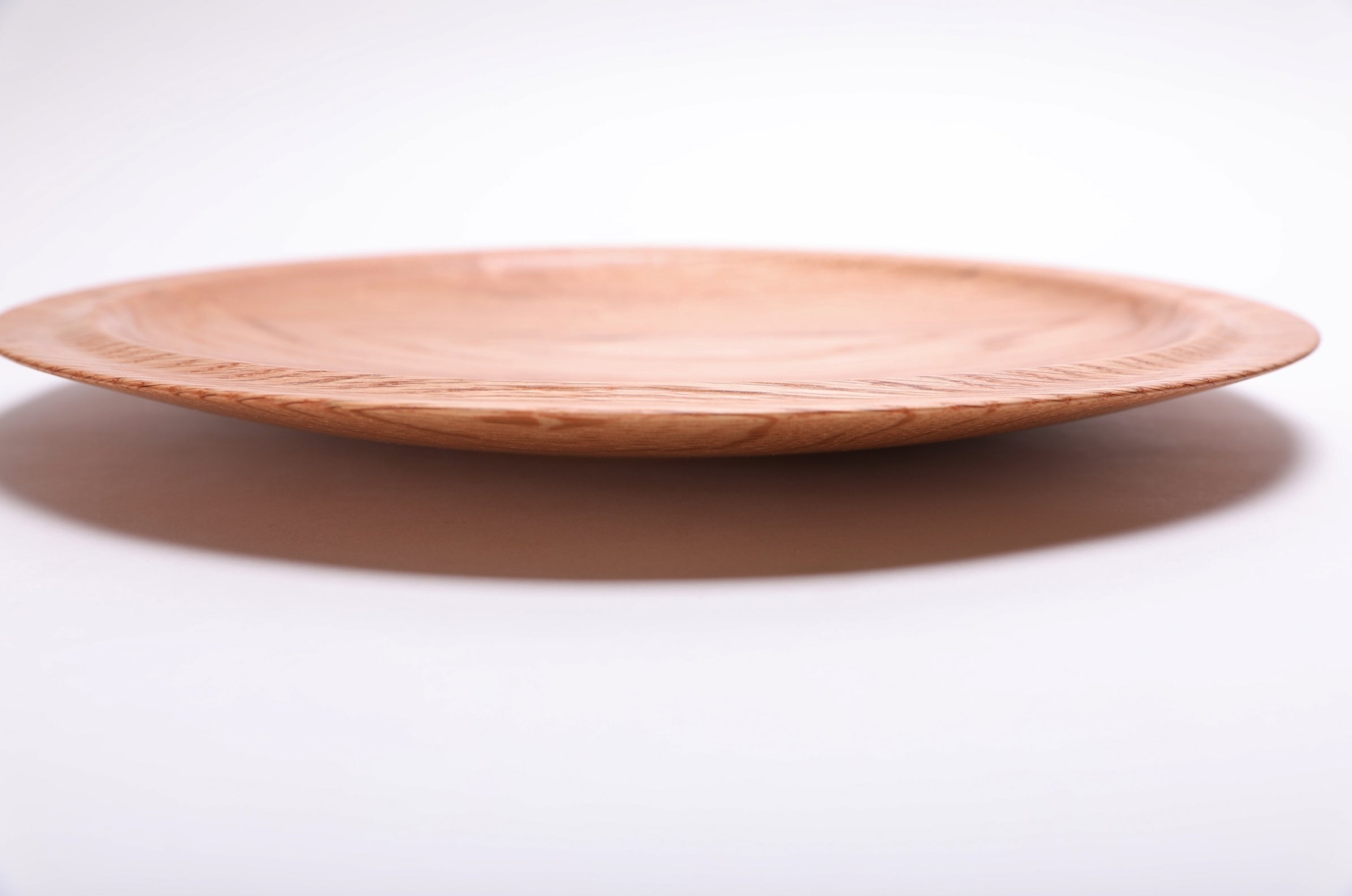 #2230 Red Oak Wooden Platter  14 1/4" x 1 1/4"