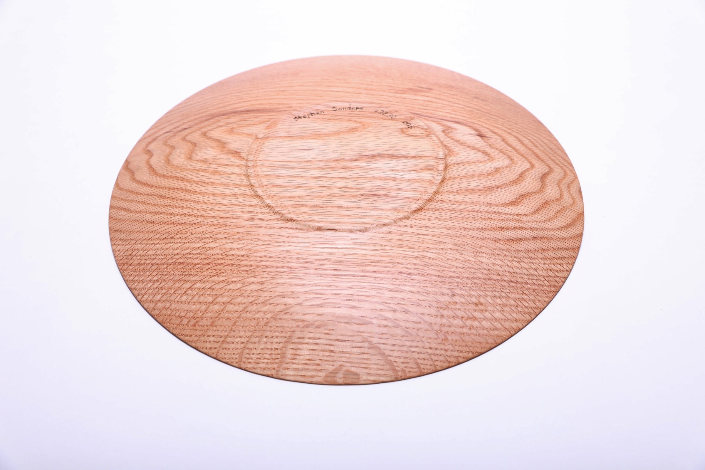 #2230 Red Oak Wooden Platter  14 1/4" x 1 1/4"