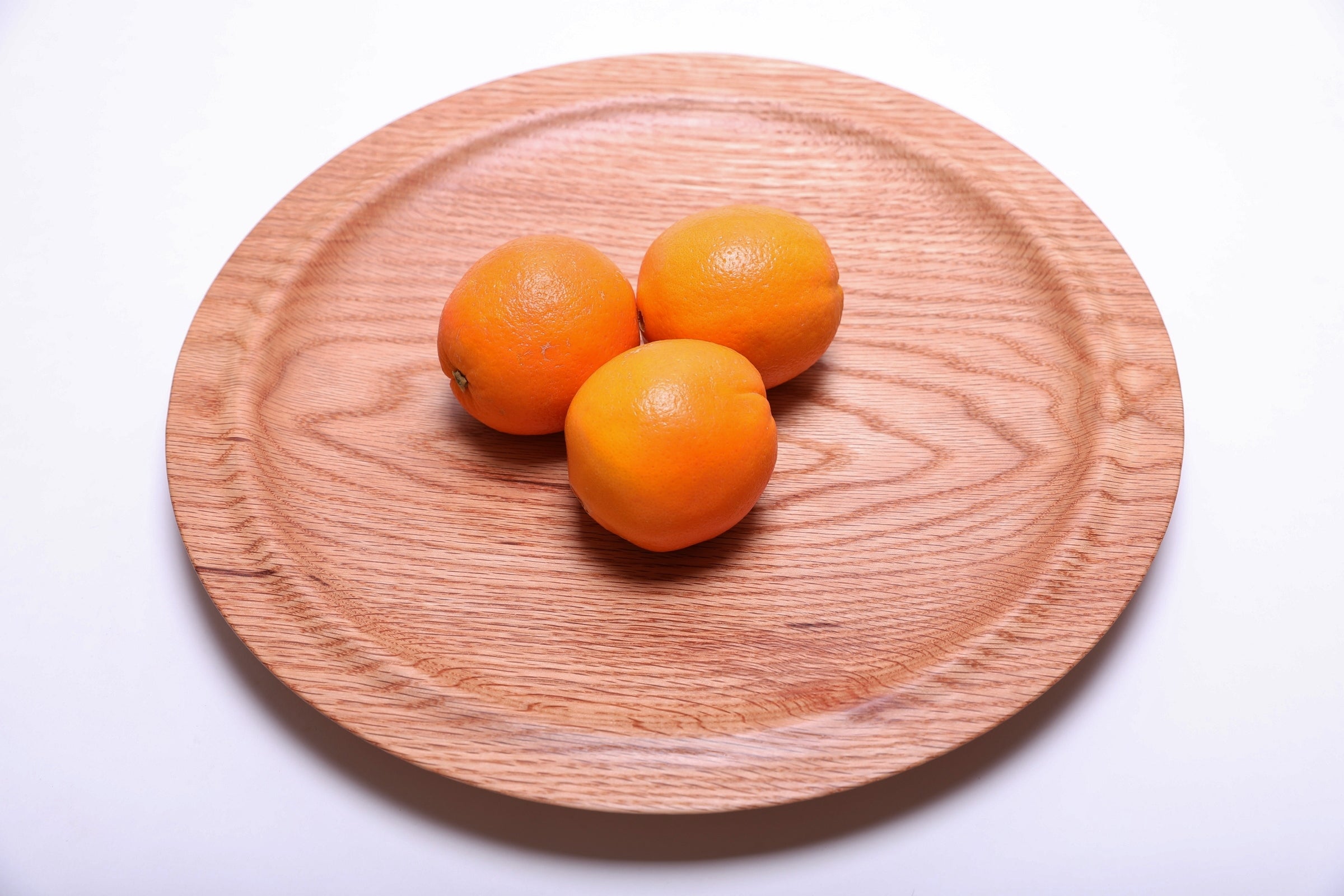 #2230 Red Oak Wooden Platter  14 1/4" x 1 1/4"