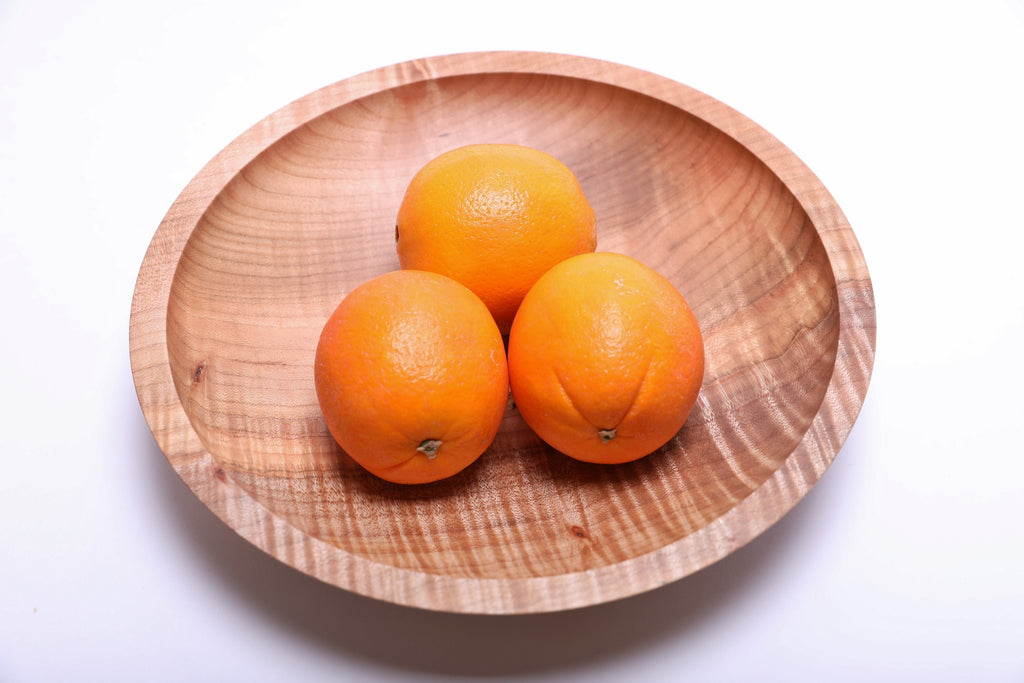 #2177 Fiddleback Big Leaf Maple Wooden Bowl  10 3/8" x 2"