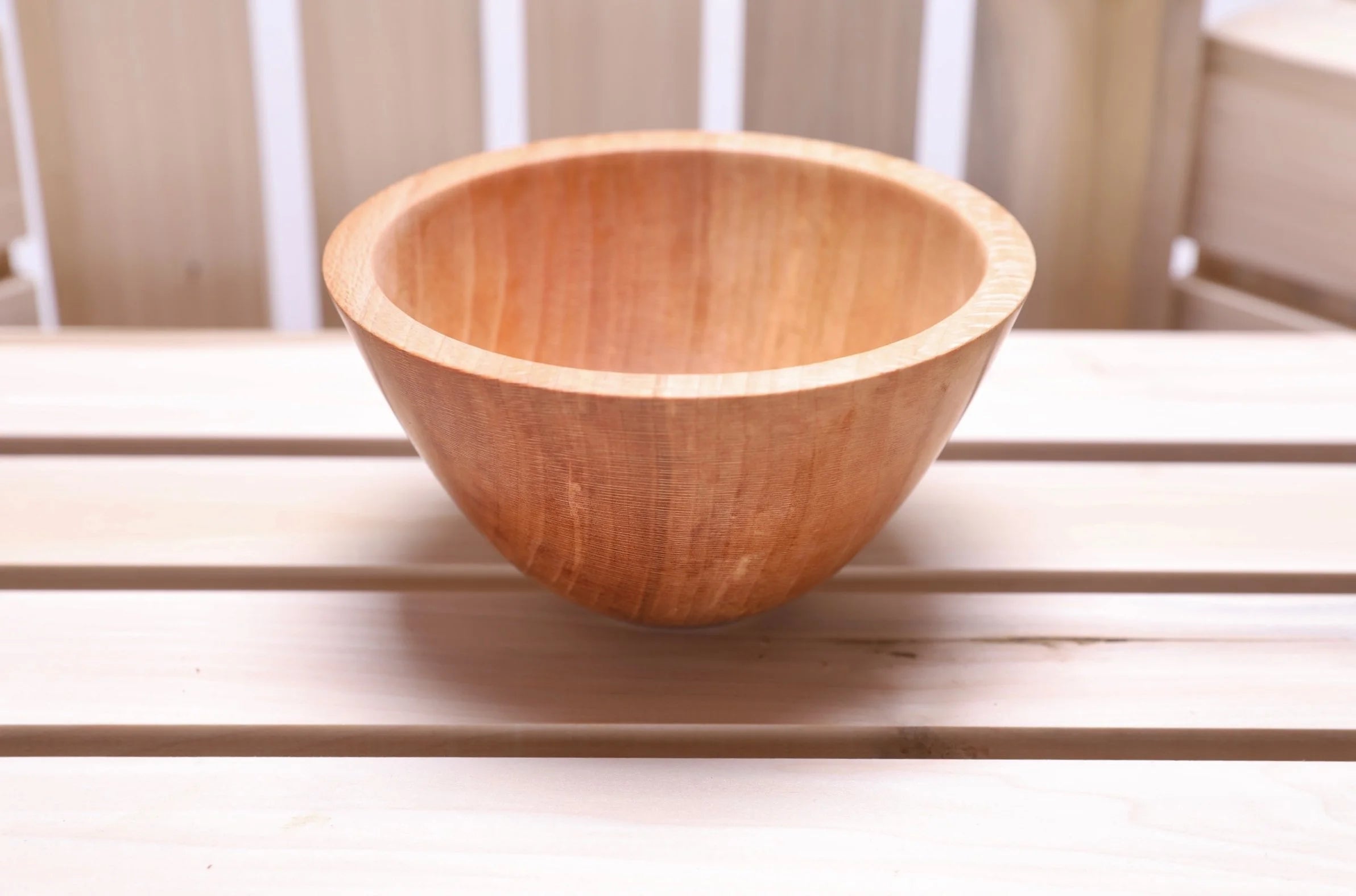 #2260 Small American Beech Wooden Bowl  5 1/2" x 3"