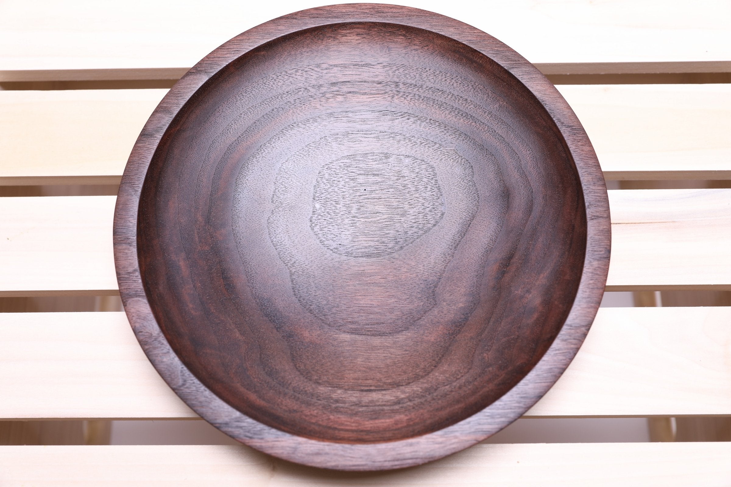 #2261 Wormy Black Walnut Shallow Bowl  9" x 1 1/2"