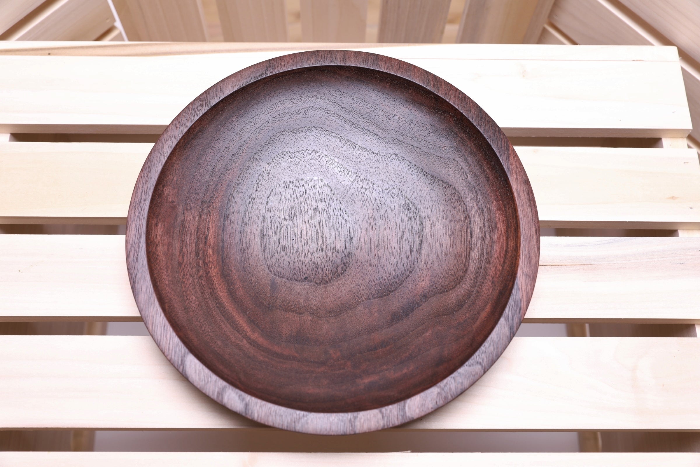 #2261 Wormy Black Walnut Shallow Bowl  9" x 1 1/2"