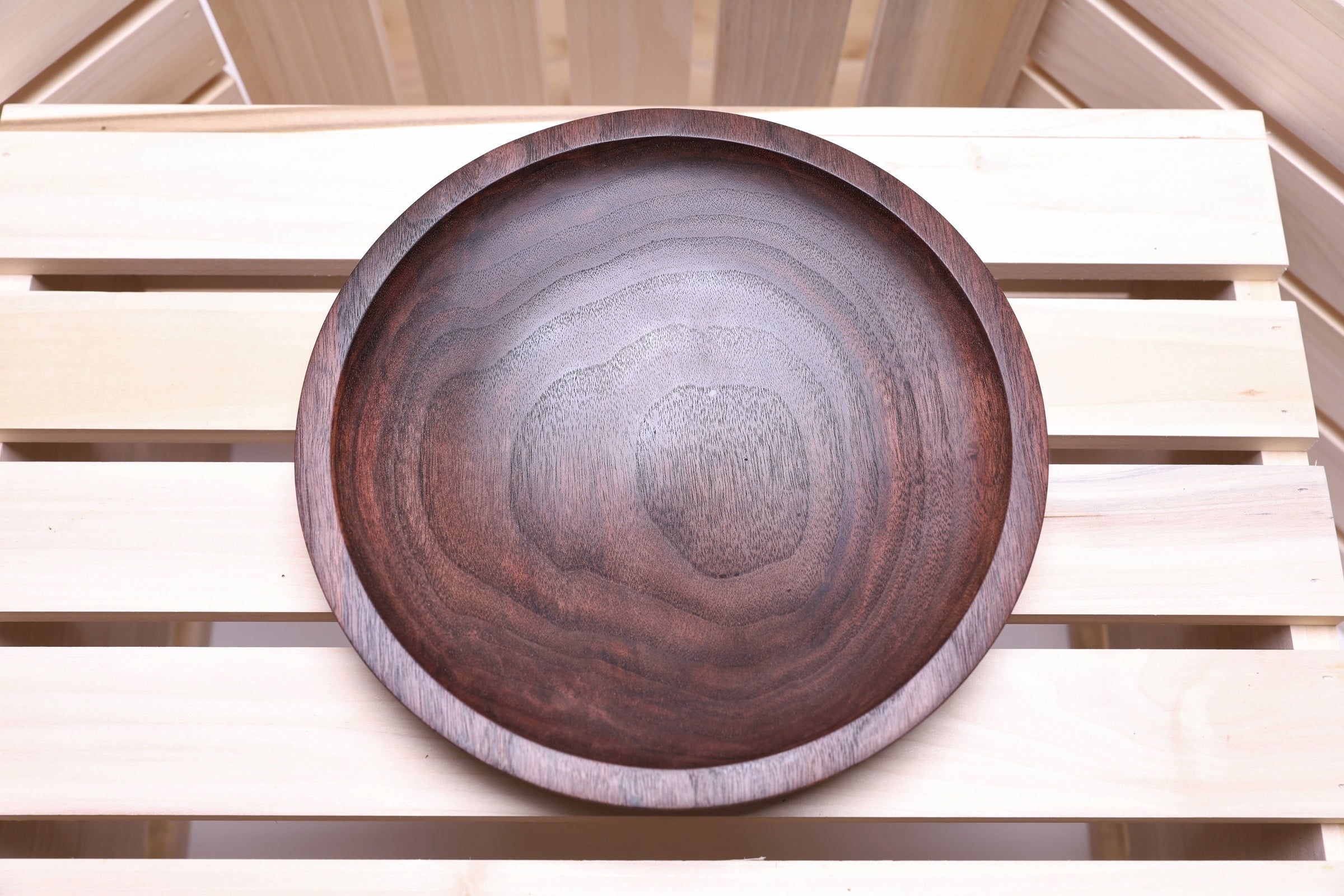 #2261 Wormy Black Walnut Shallow Bowl  9" x 1 1/2"