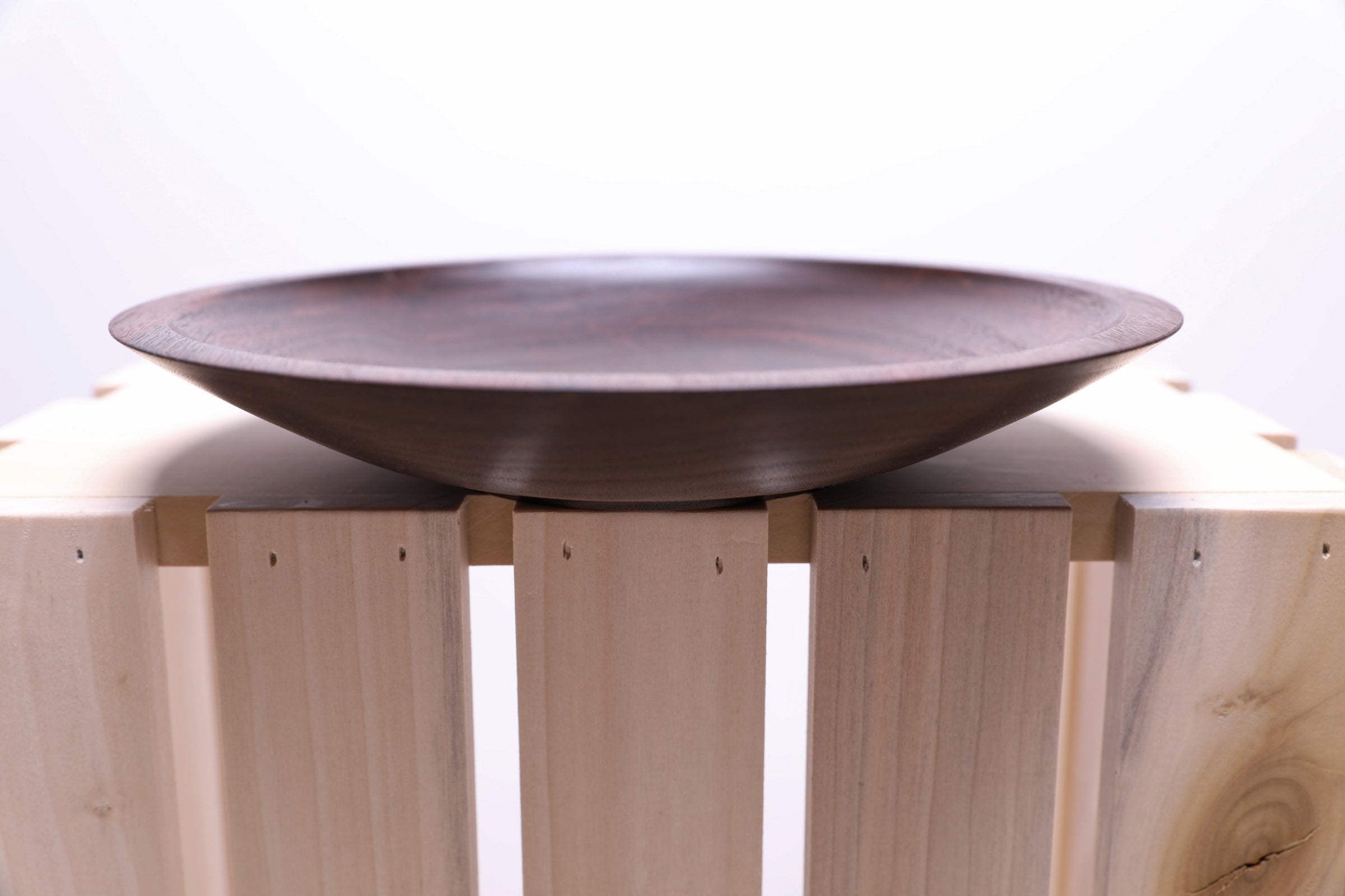 #2261 Wormy Black Walnut Shallow Bowl  9" x 1 1/2"