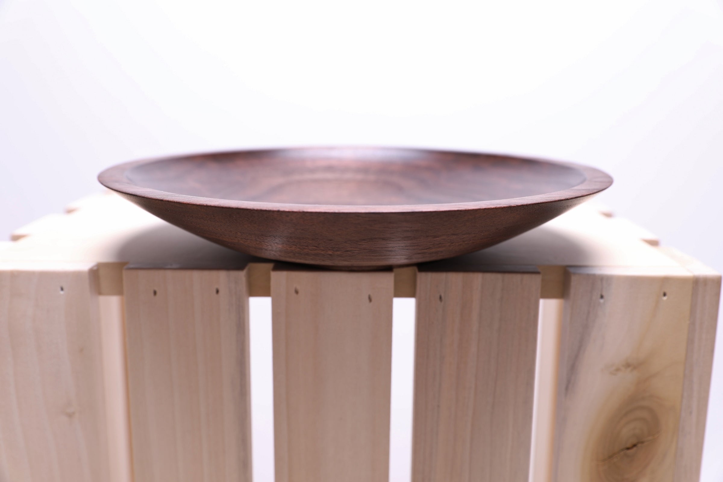 #2261 Wormy Black Walnut Shallow Bowl  9" x 1 1/2"