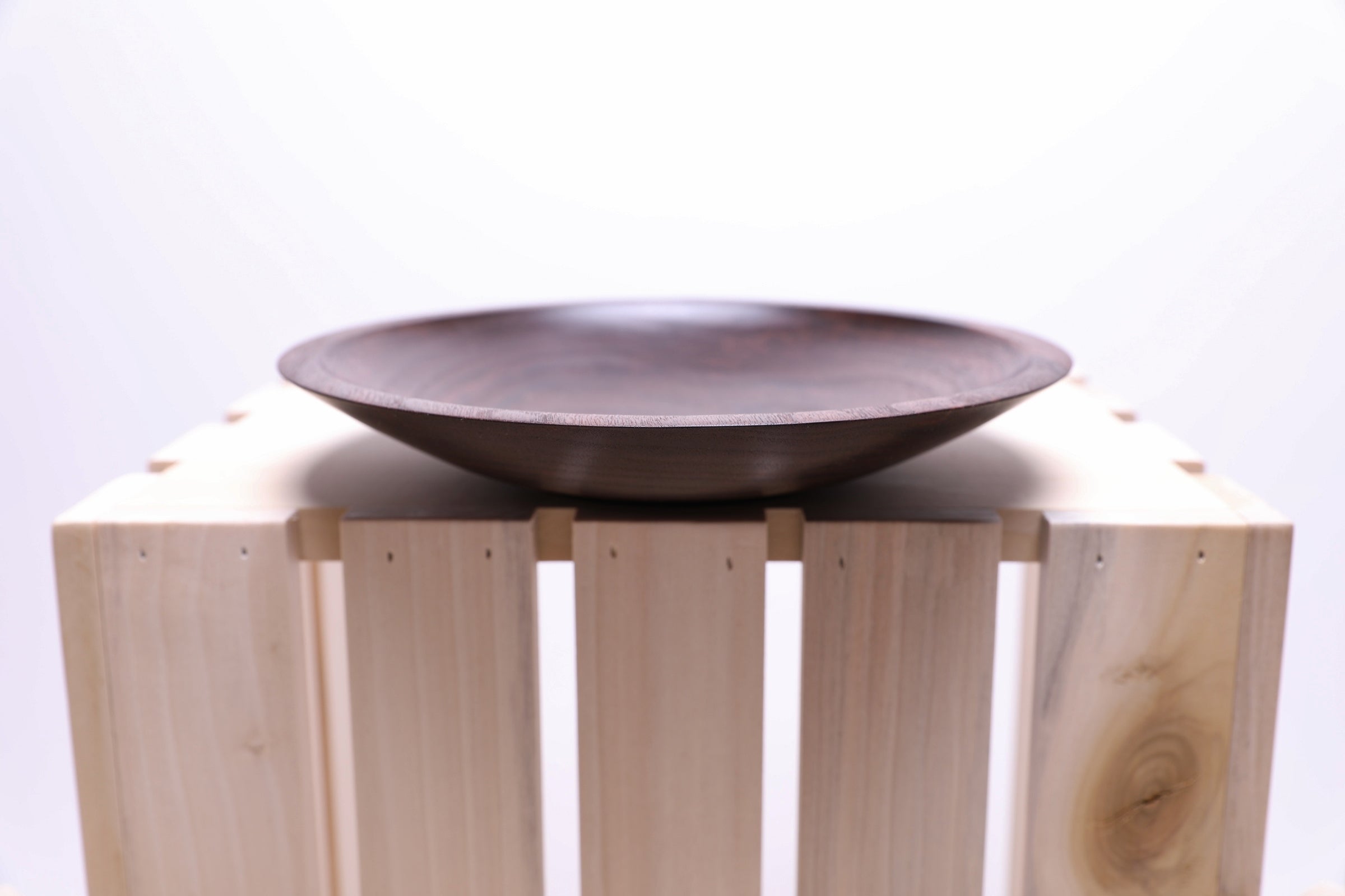 #2261 Wormy Black Walnut Shallow Bowl  9" x 1 1/2"