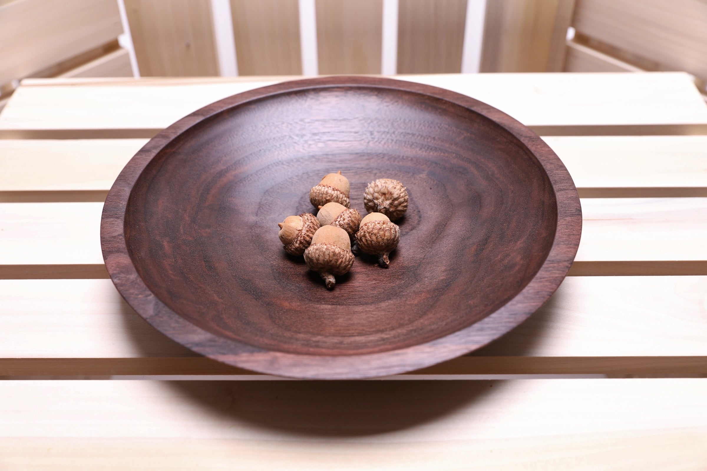 #2261 Wormy Black Walnut Shallow Bowl  9" x 1 1/2"