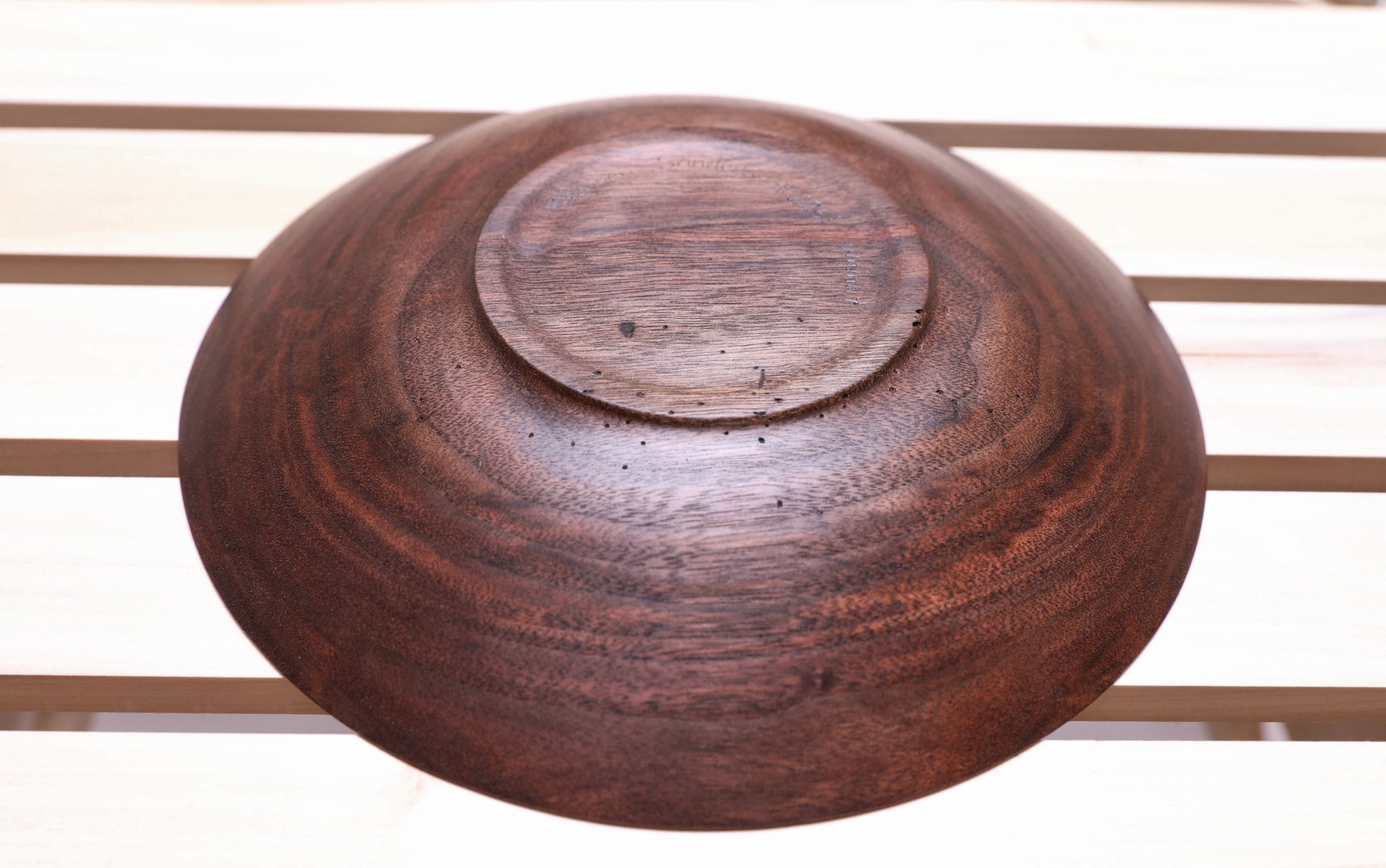 #2261 Wormy Black Walnut Shallow Bowl  9" x 1 1/2"