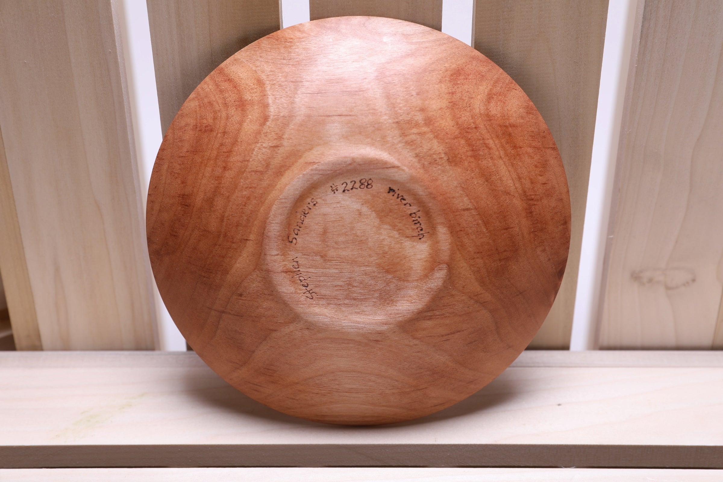 #2288 River Birch Wooden Dish  6 1/8" x 1"