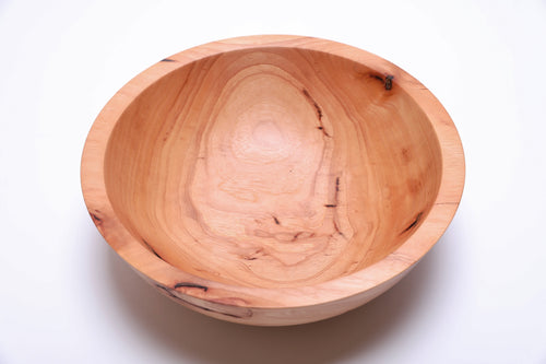#2320 Pecan Wooden Fruit Bowl  12 1/2" x 4 1/4"