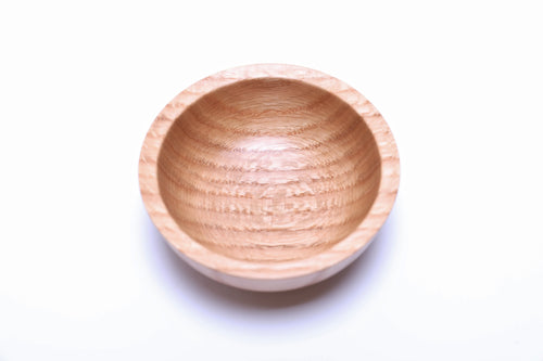 #2338 Small Quartersawn Red Oak Wooden Bowl  4 7/8" x 2"